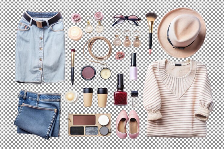 PSD accesorios elegantes para mujeres de moda plana para todas las ocasiones