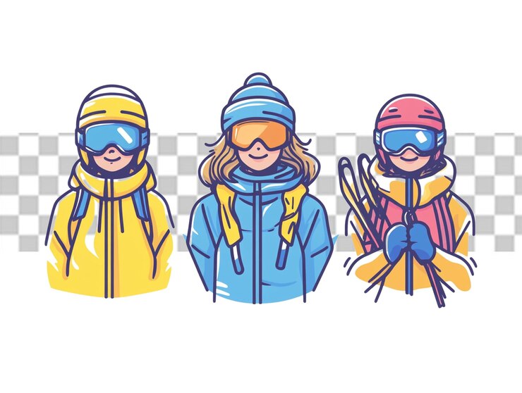 PSD les accessoires de mode d'hiver et le plaisir