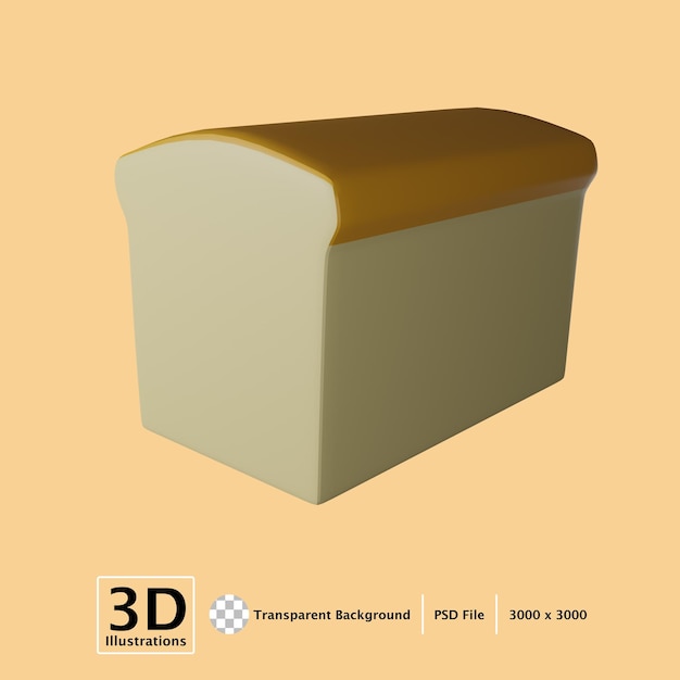 acción de gracias 3d ilustración pan 02