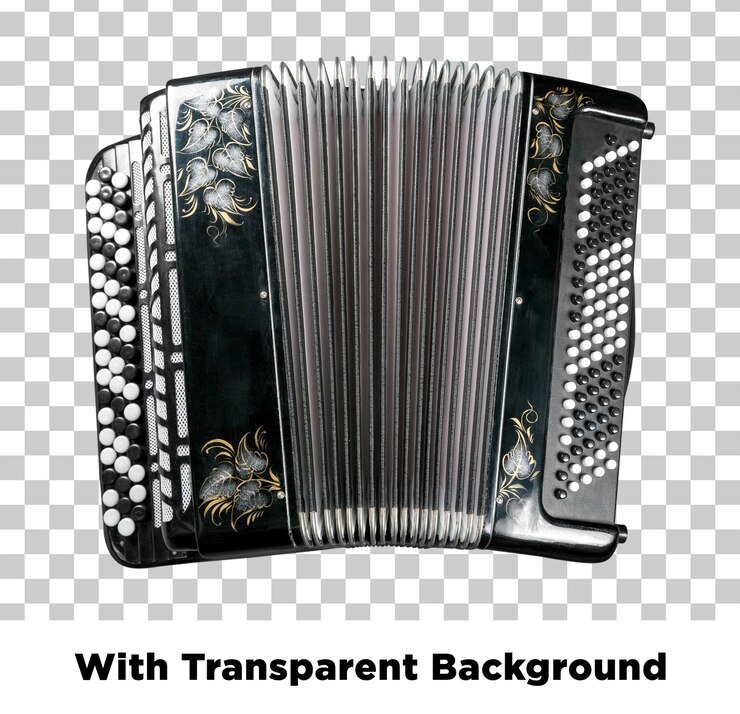 PSD accordeon con sfondo trasparente