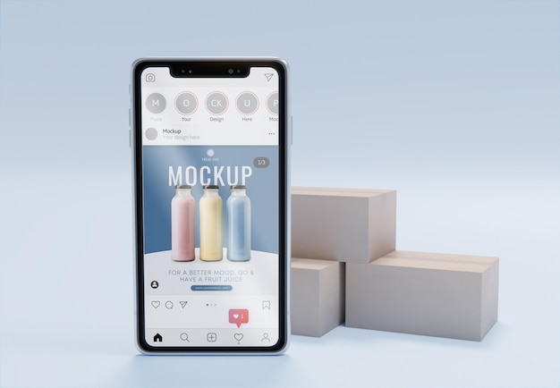 Accordo aziendale creativo con mock-up di smartphone