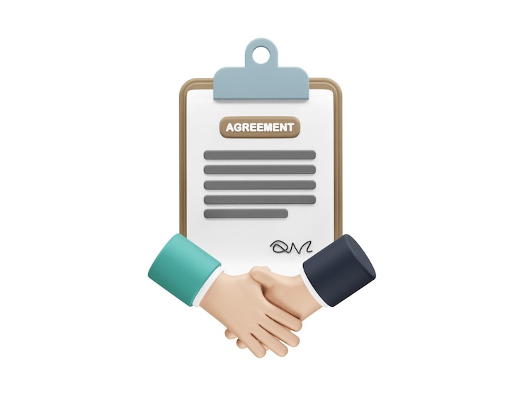 PSD accordo contrattuale 3d icon illustration render icon di responsabilità 3d illustration render