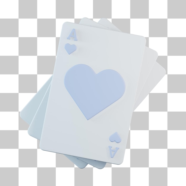 PSD ace of heart 3d-symbol