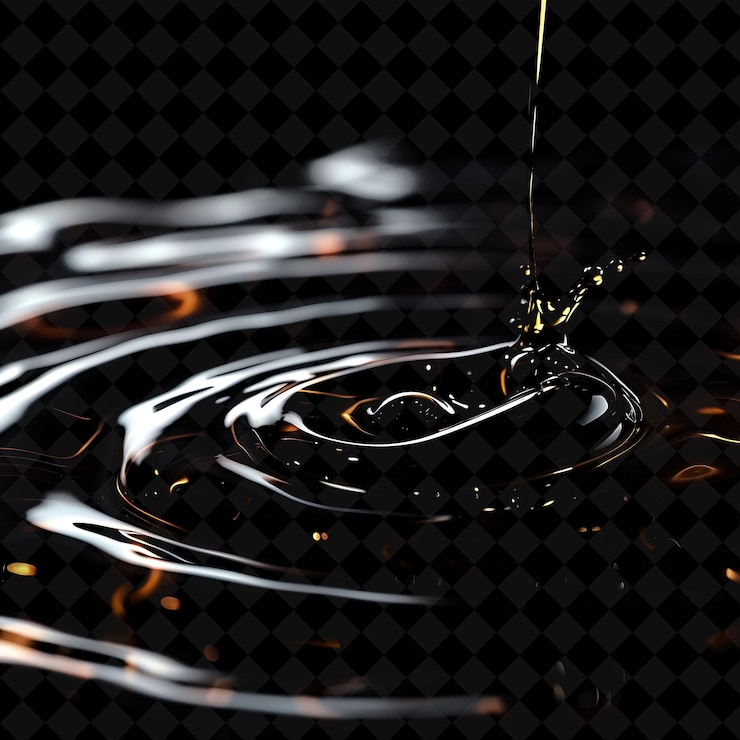 PSD el aceite de semilla de comino negro inunda con aceite ripple png efecto neón creativo colecciones y2k