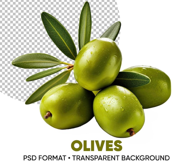 PSD aceitunas fondo transparente