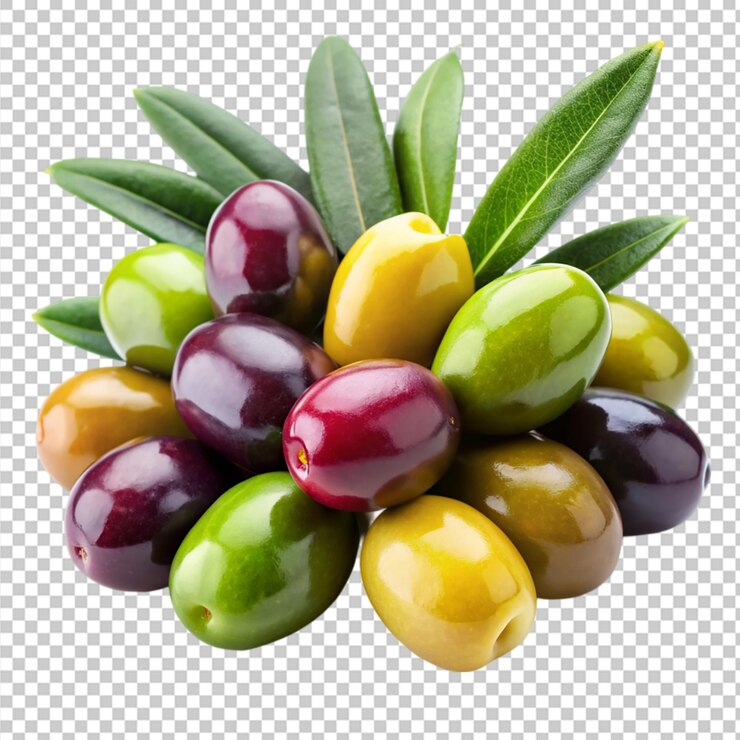 PSD aceitunas frescas aisladas sobre un fondo transparente png