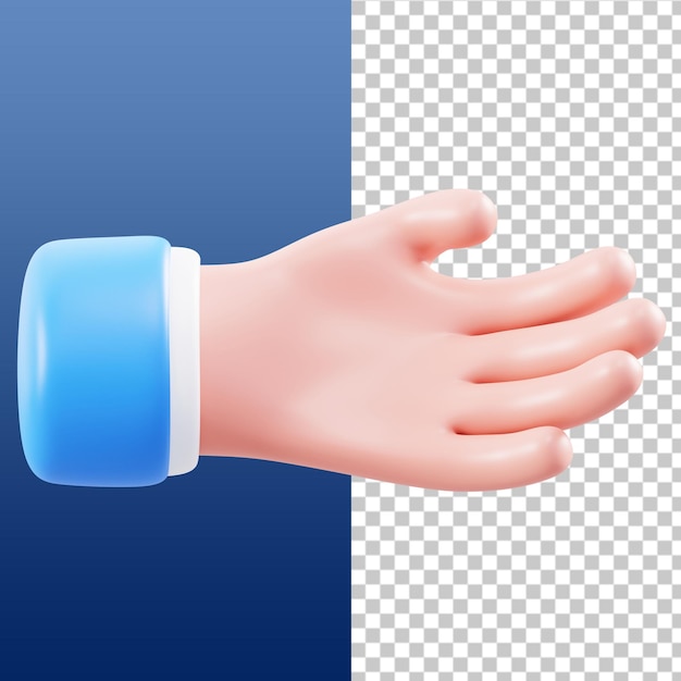 aceptar el gesto de la mano ilustración 3D