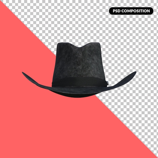 PSD acessórios de cowboy 3d isolados psd premium