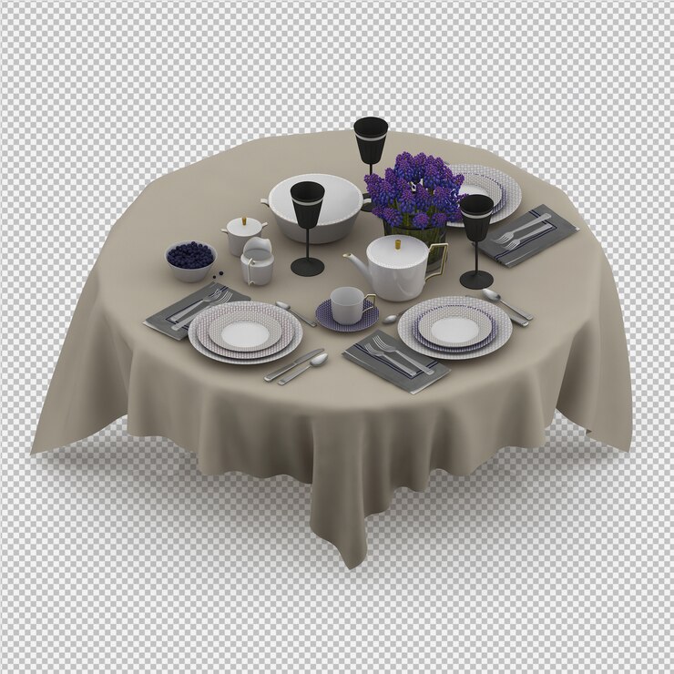 PSD acessórios de cozinha isométrica 3d render