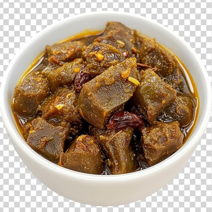 PSD achar gosht aislado en un fondo transparente