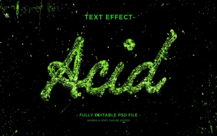 PSD acid text effect