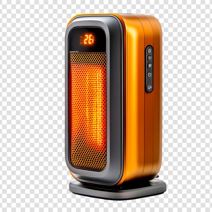PSD acogedor calor naranja calefactor eléctrico brillante brillante perfecto para los días fríos