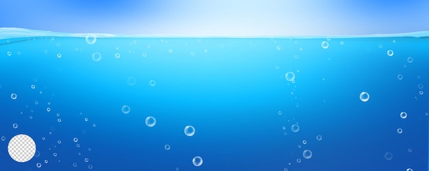 Acqua liquida con sfondo trasparente a bolle