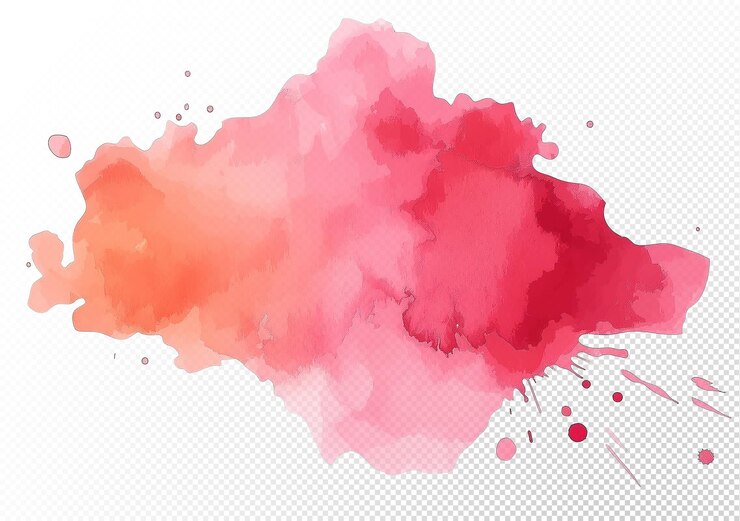PSD acquerello rosa e arancione splash