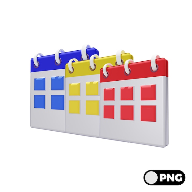 PSD actif de calendrier 3d png