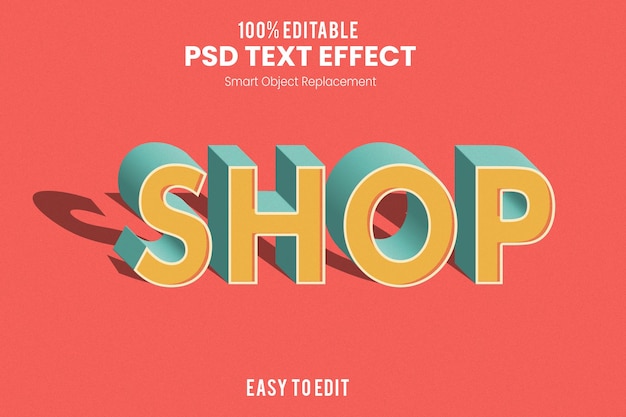 Action d'effet de texte extrudé 3D vintage rétro