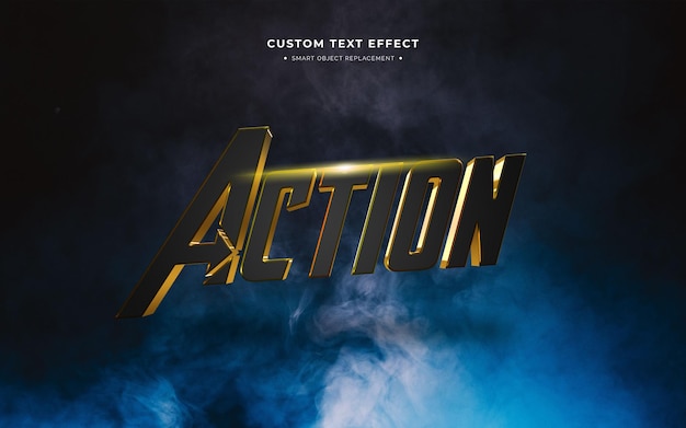 Actionfilm 3d-texteffekt