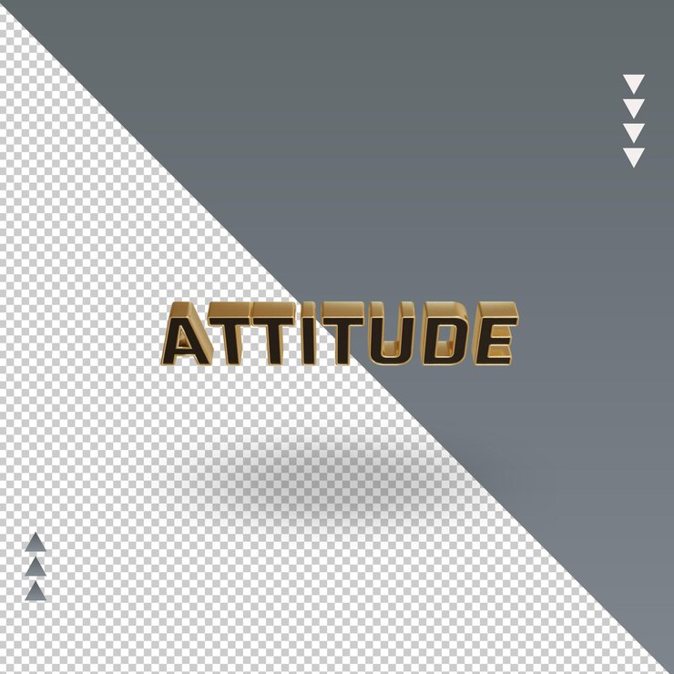 PSD actitud 3d representación de icono de oro negro vista superior