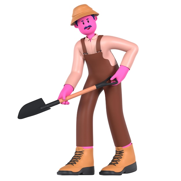 Actividade agrícola de cultivo de pás masculinas