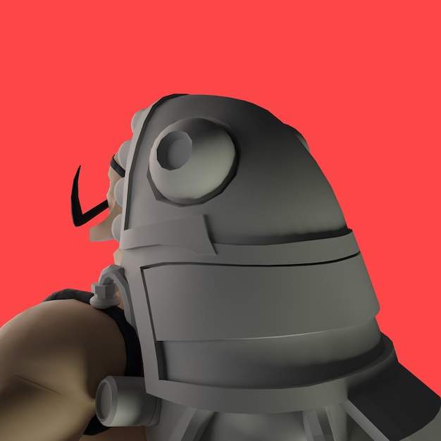 Los activos de renderización 3D de objetos metálicos