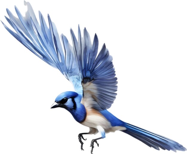 Acuarela de un clipart de un pájaro blue jay