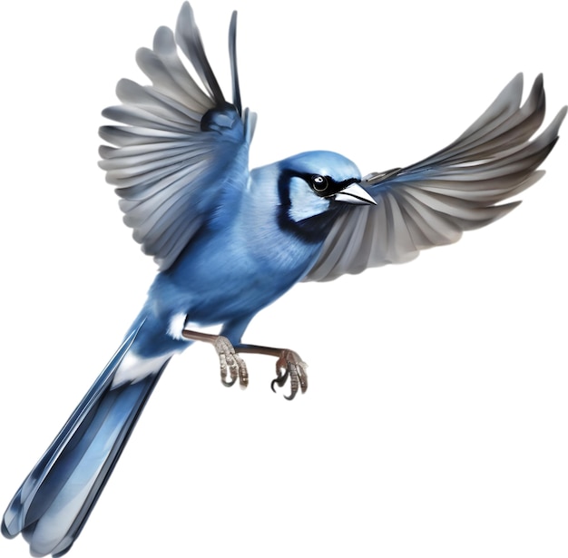 PSD acuarela de un clipart de un pájaro blue jay