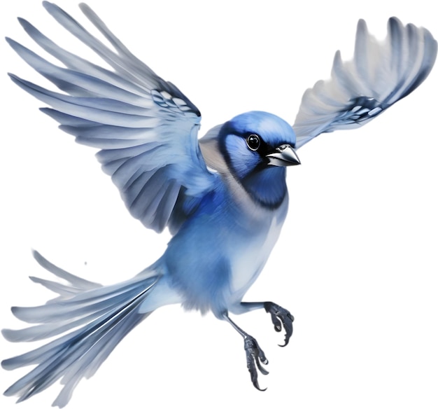 Acuarela de un clipart de un pájaro blue jay