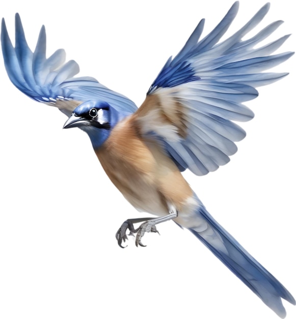 Acuarela de un clipart de un pájaro blue jay