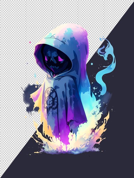 PSD acuarela halloween reaper clipart png