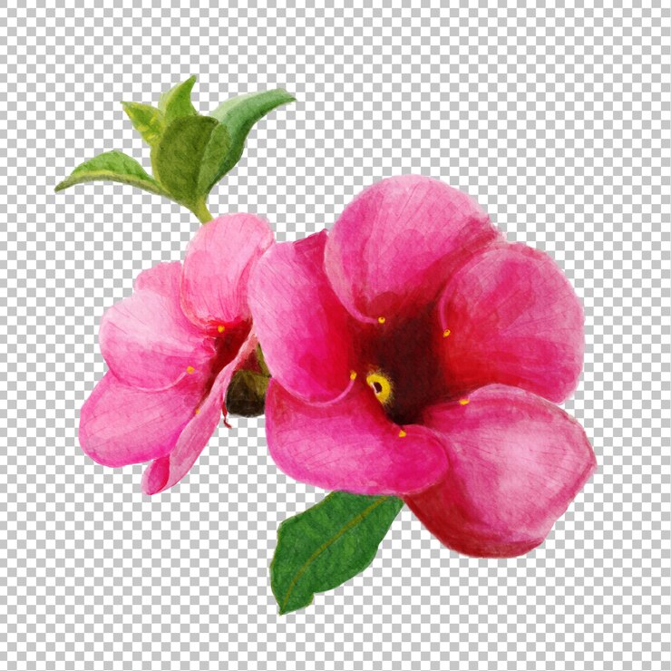 PSD acuarela rosa flores