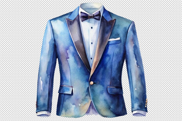 PSD acuarela de trajes colores refinados y estilo atemporal