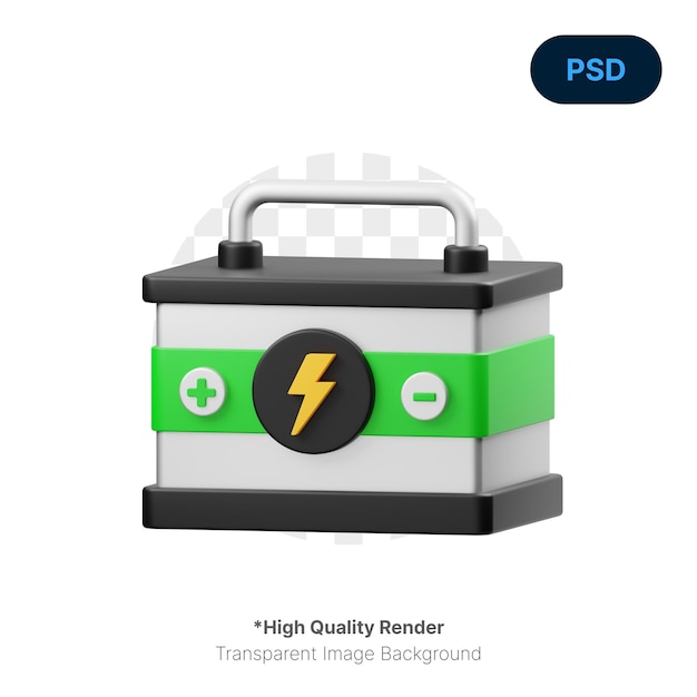 Acumulador Icono 3D Premium Psd
