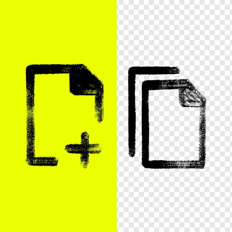 PSD adding a new document handdrawn icon