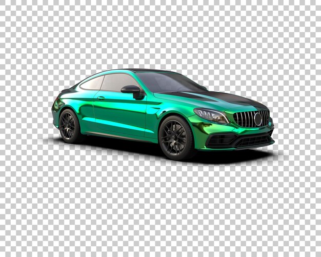 Adegan mobil modern yang diisolasi dengan latar belakang ilustrasi render 3D