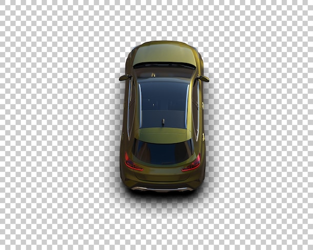 Adegan mobil modern yang diisolasi dengan latar belakang ilustrasi render 3D