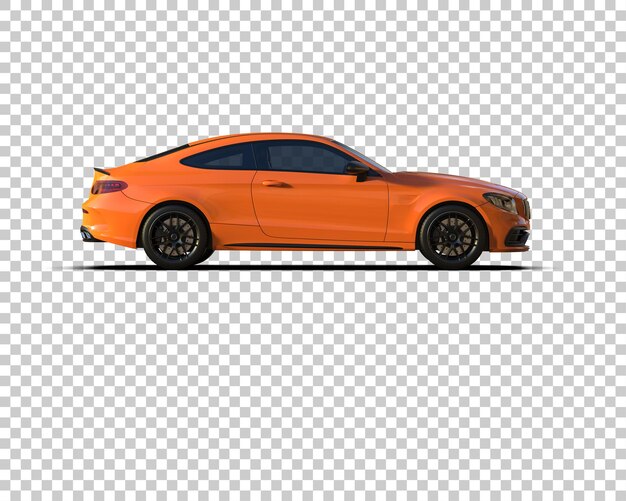 Adegan mobil modern yang diisolasi dengan latar belakang ilustrasi render 3D
