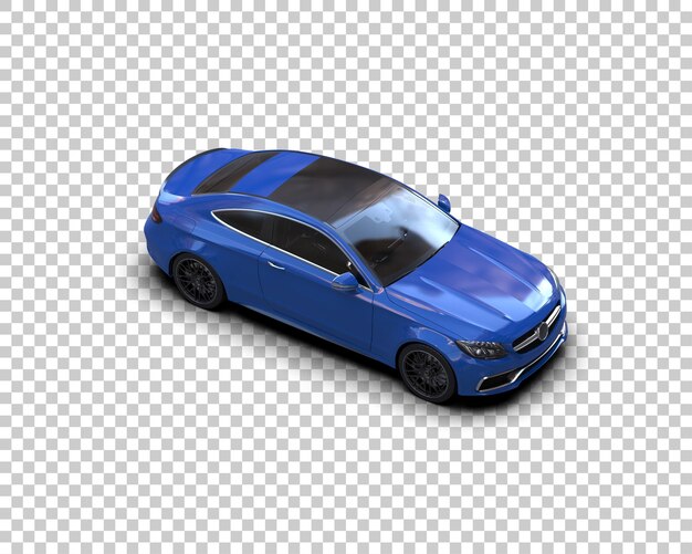 Adegan mobil modern yang diisolasi dengan latar belakang ilustrasi render 3D