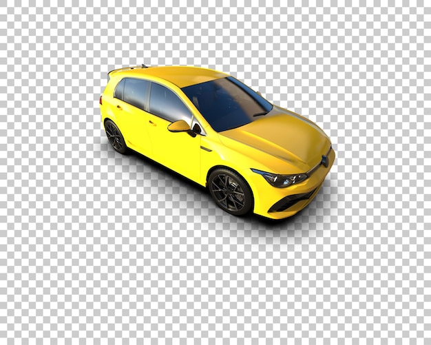 Adegan mobil modern yang diisolasi dengan latar belakang ilustrasi render 3D