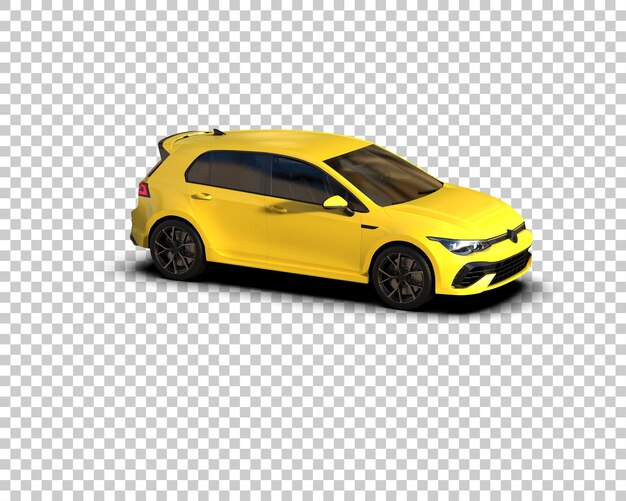 Adegan mobil modern yang diisolasi dengan latar belakang ilustrasi render 3D