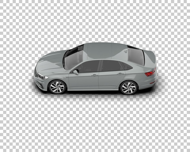 Adegan mobil modern yang diisolasi dengan latar belakang ilustrasi render 3D