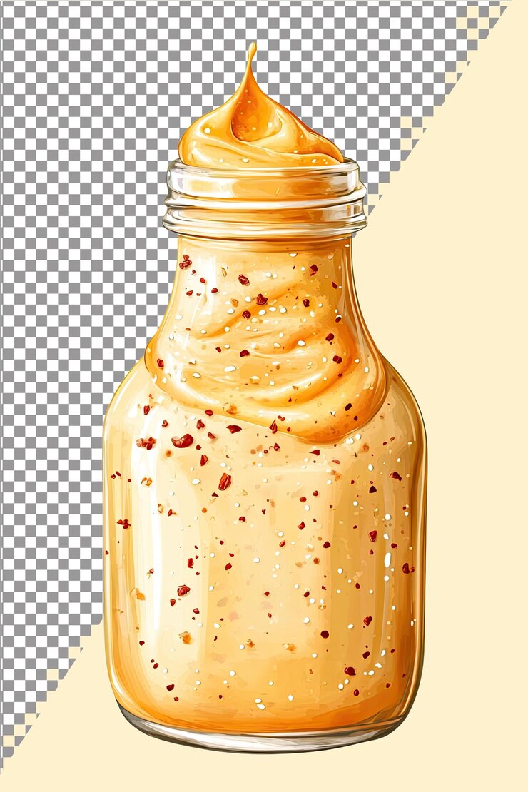 PSD el aderezo de las mil islas dulce y picante, genial para sándwiches, hiperrealista, blanco aislado.