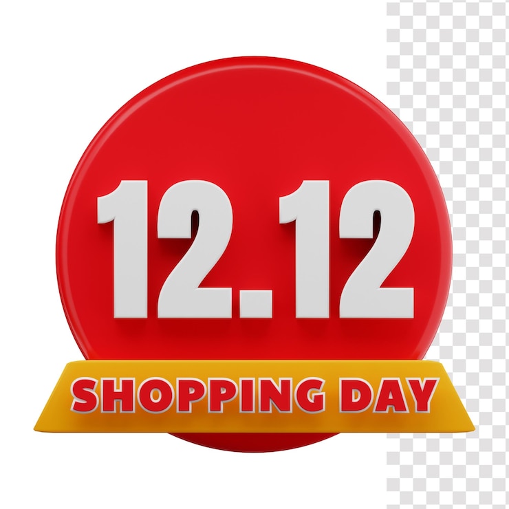 PSD adesivo 3d 1212 giornata di shopping