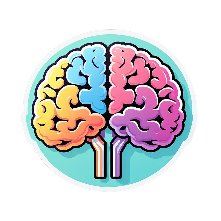 PSD adesivo cerebral mostrando a importância da saúde mental para nós adesivo decalque