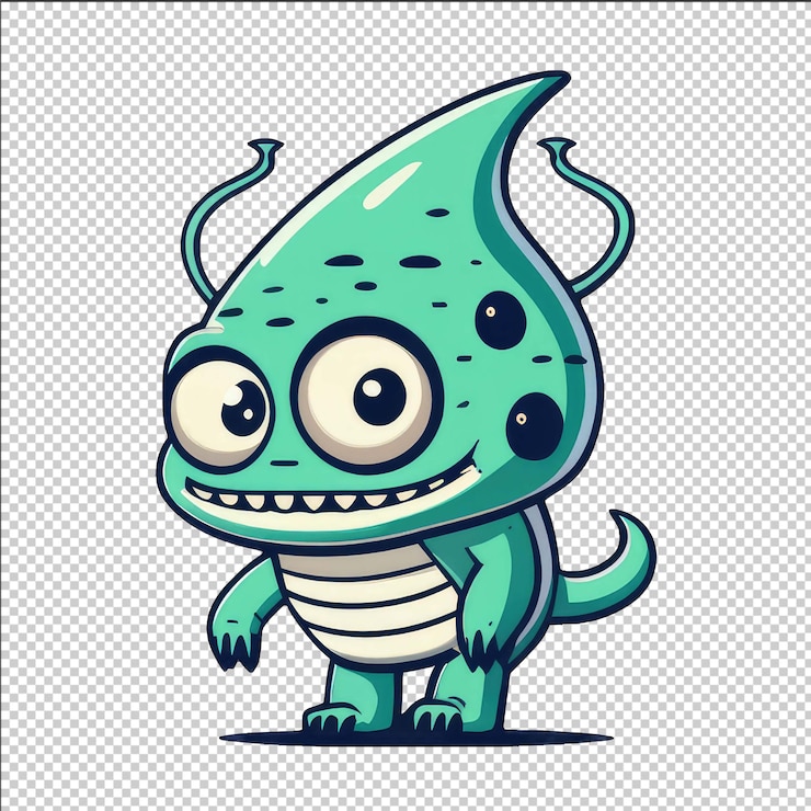 PSD adesivo de monstro de alta qualidade para aventuras