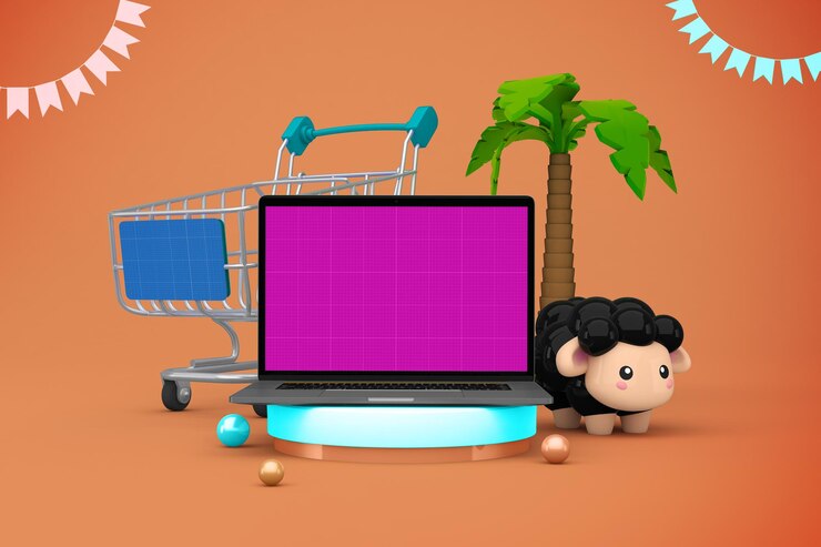PSD adha shopping mockup