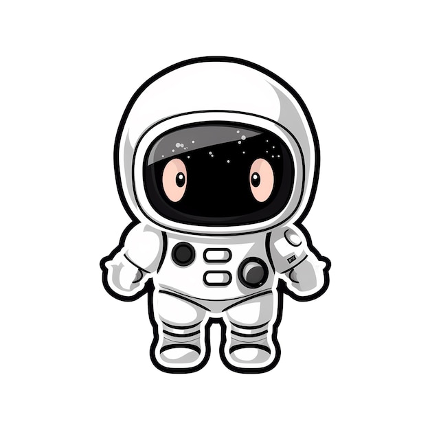 PSD el adhesivo de astronauta kawaii es un archivo transparente png