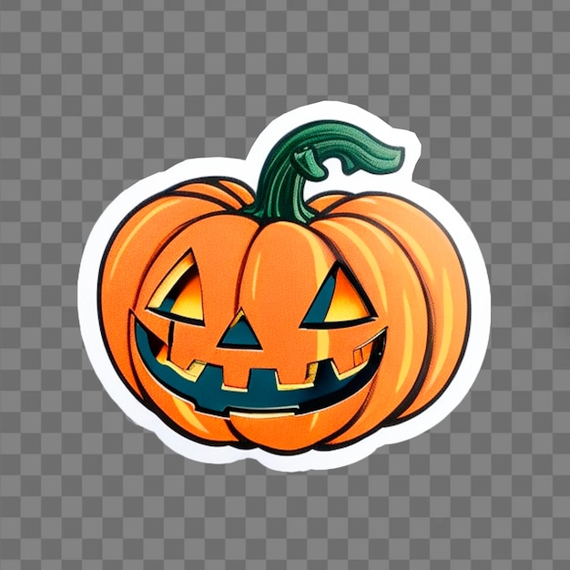 PSD el adhesivo de calabaza de halloween png