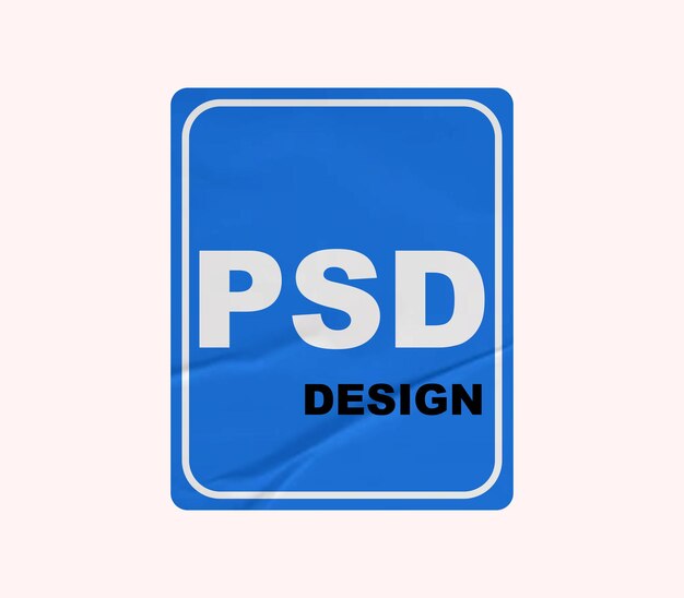Adhesivo cuadrado PSD para la maqueta