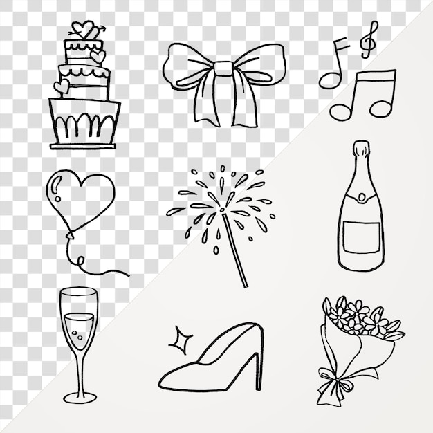 Adhesivo png de casamento lindo feminino em fundo transparente