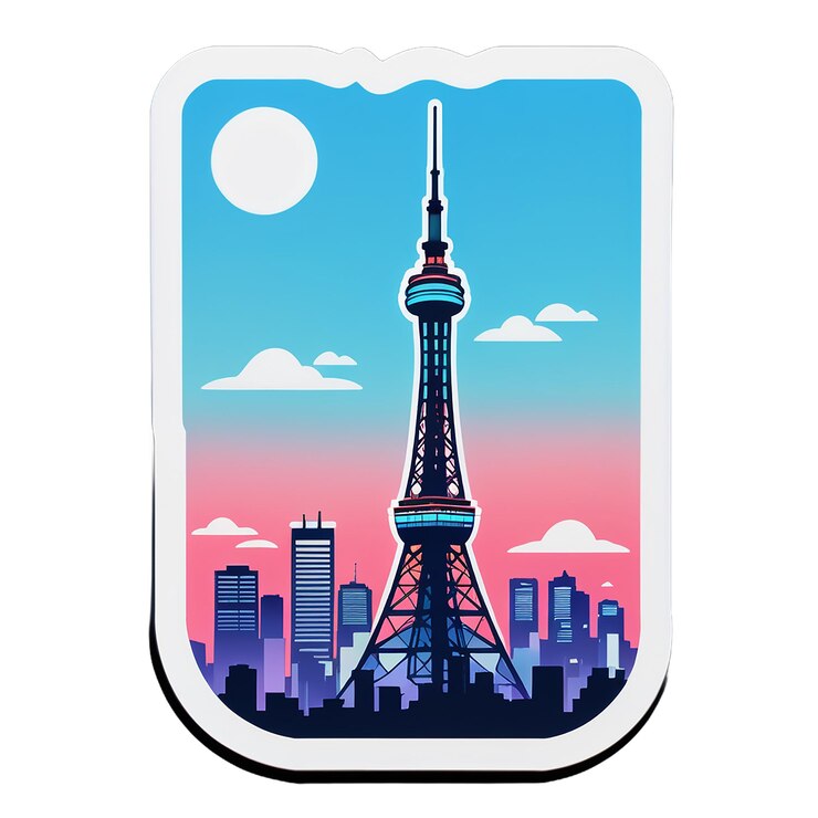 PSD adhesivo de la torre de tokio